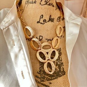 Gold textured necklace